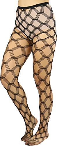 Multi Net Diamond Shape Design - Black