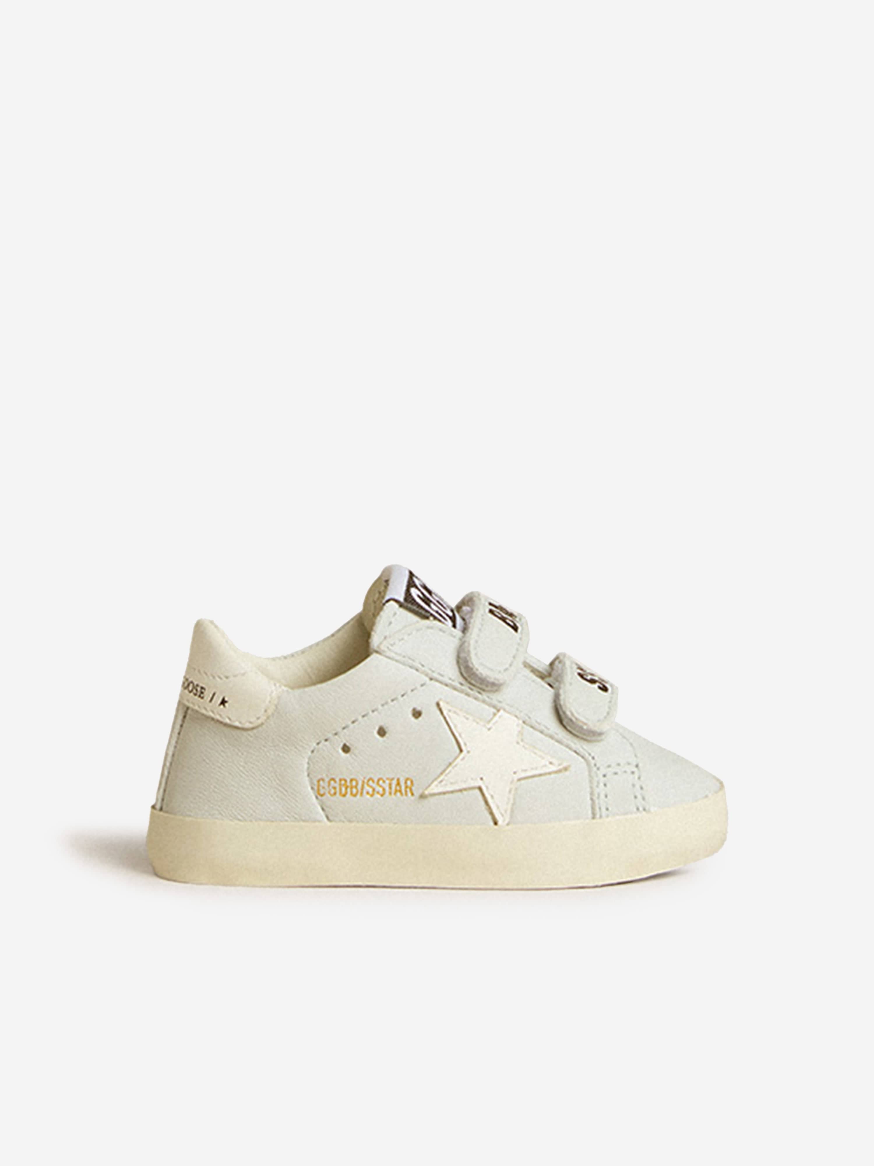 Grey Leather School Trainers for Baby Boys - Comfortable & Durable Toddler Shoes for School, Play & Everyday Wear