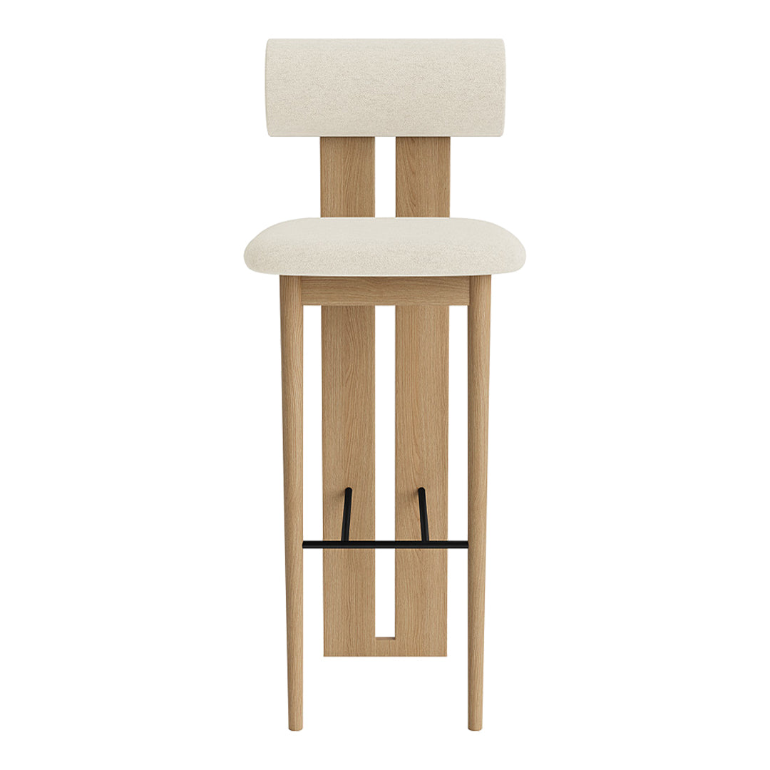 Norr11 Hansen Hyldahl Hippo Bar Stool - Modern Scandinavian Bar Chair for Kitchen, Dining & Lounge - Perfect for Home, Cafe & Restaurant Decor