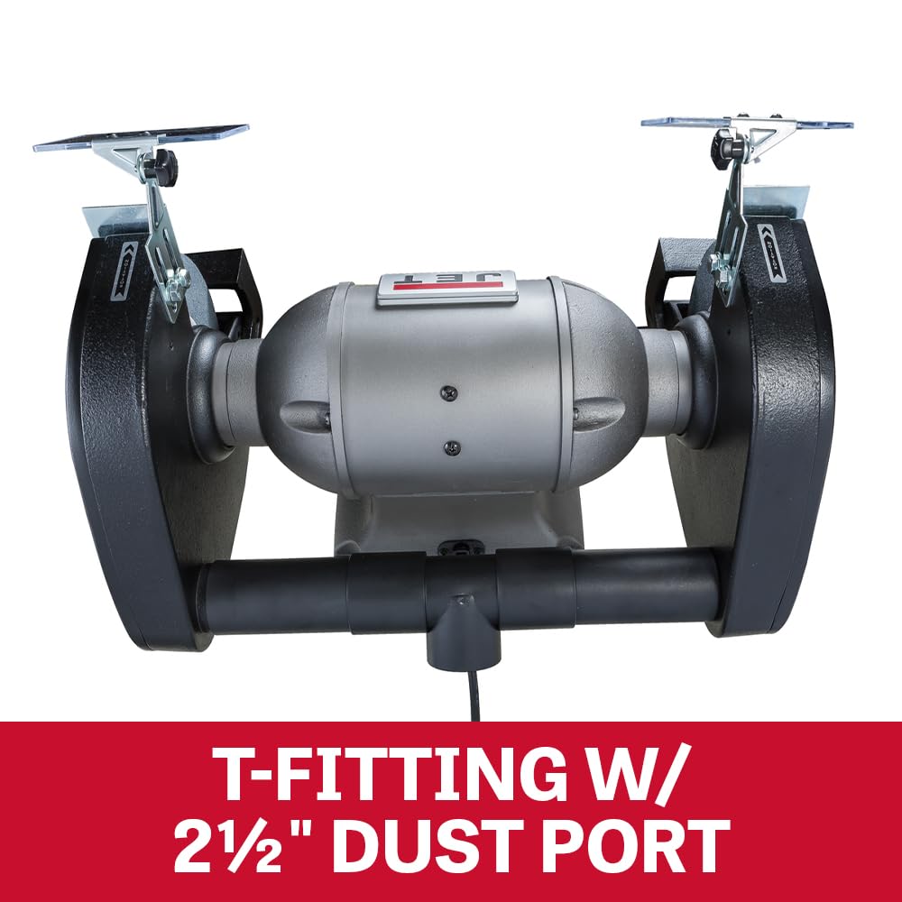 JET IBG-10 10-Inch Industrial Bench Grinder - 1.5 HP Motor, 1800 RPM, 115V Single Phase - Perfect for Metalworking, Sharpening Tools & DIY Projects