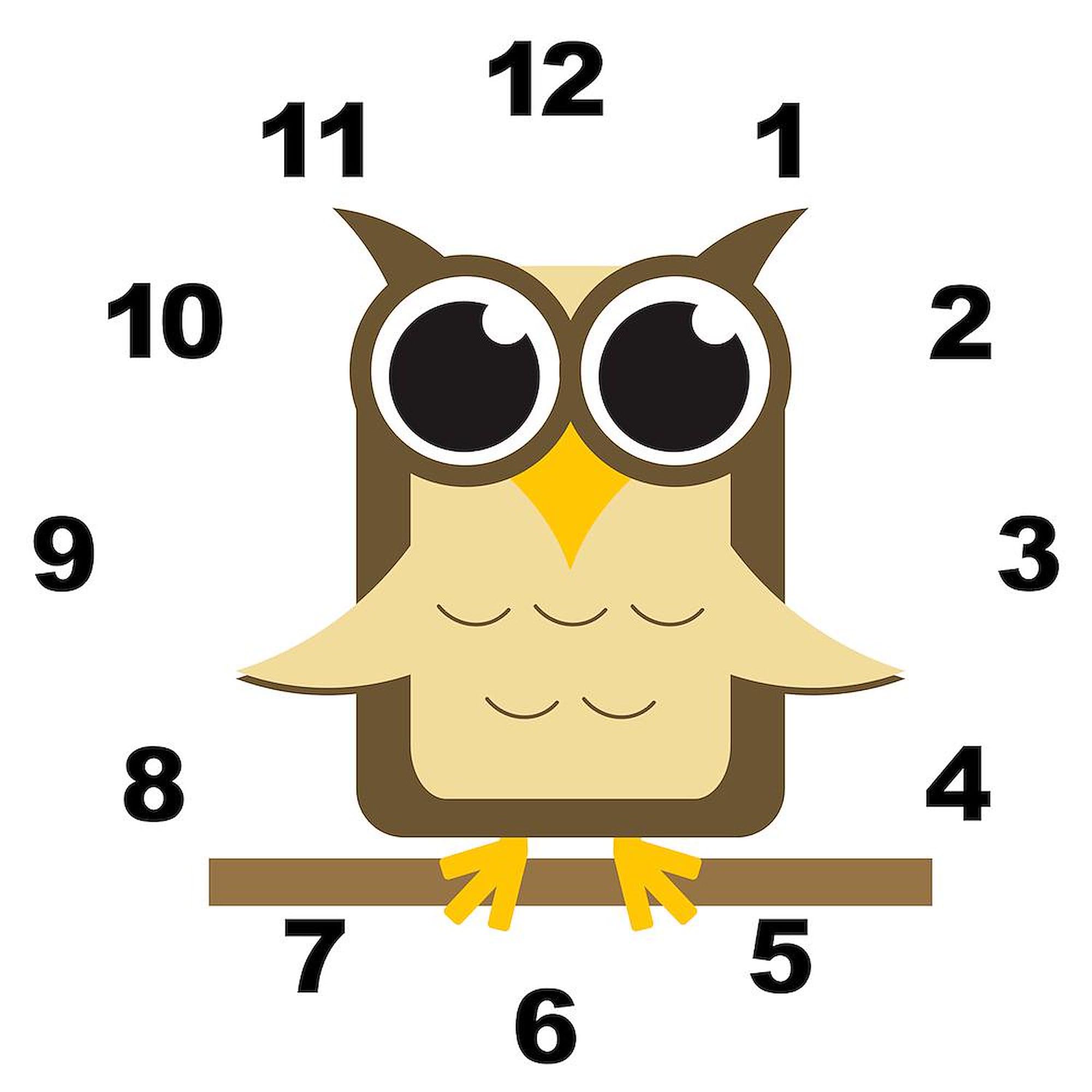 Brown Owl 10 Inch Wall Clock - Decorative Silent Non-Ticking Clock for Living Room, Kitchen, Office & Home Decor | Perfect for Farmhouse, Nursery & Classroom