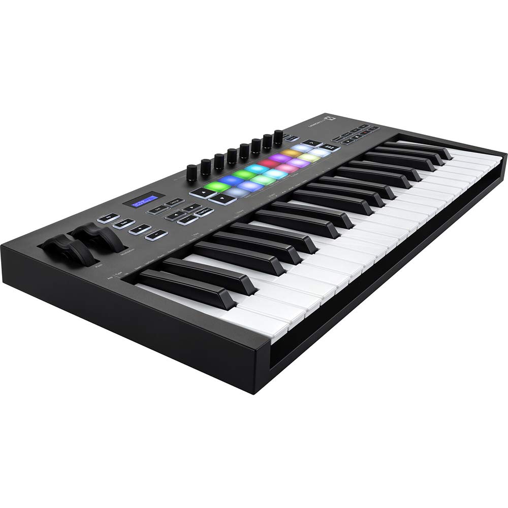 Novation Launchkey 37 MK3 37-Key USB MIDI Keyboard Controller Bundle with Studio Headphones, Sustain Pedal & MIDI Cable - Perfect for Music Production, Live Performance & Home Recording
