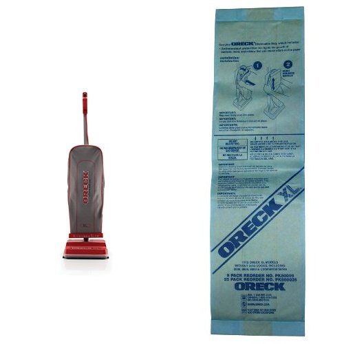 Oreck Commercial U2000R-1 Upright Vacuum with 25 Disposable Bags - Heavy-Duty Cleaning for Offices, Hotels & Commercial Spaces