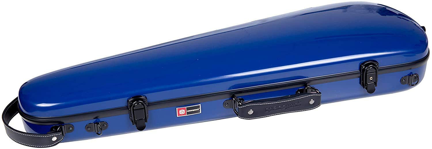 Premium Crossrock Fiberglass 4/4 Full Size Violin Case - Navy Blue Backpack Style (CRF1020VNVBL) | Durable Protection for School, Travel & Professional Musicians