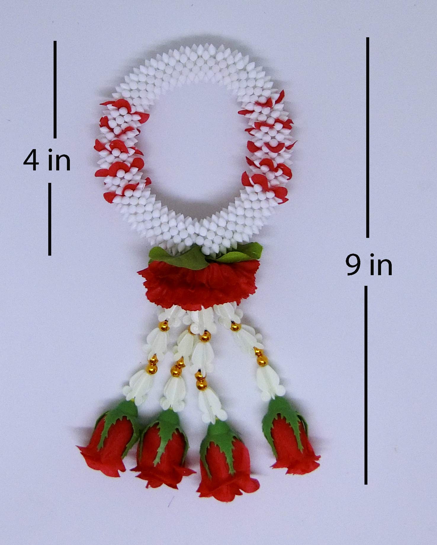 Handmade Thai Rose Jasmine Garland Fabric Flowers - 4