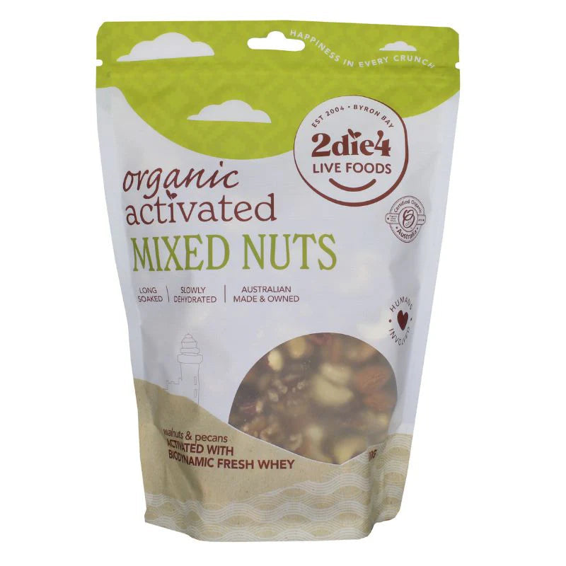 Organic Mixed Nuts with Activated Ingredients - Premium Healthy Snack for Energy Boost, Keto & Paleo Diet - Perfect for Office, Gym & Travel Snacking