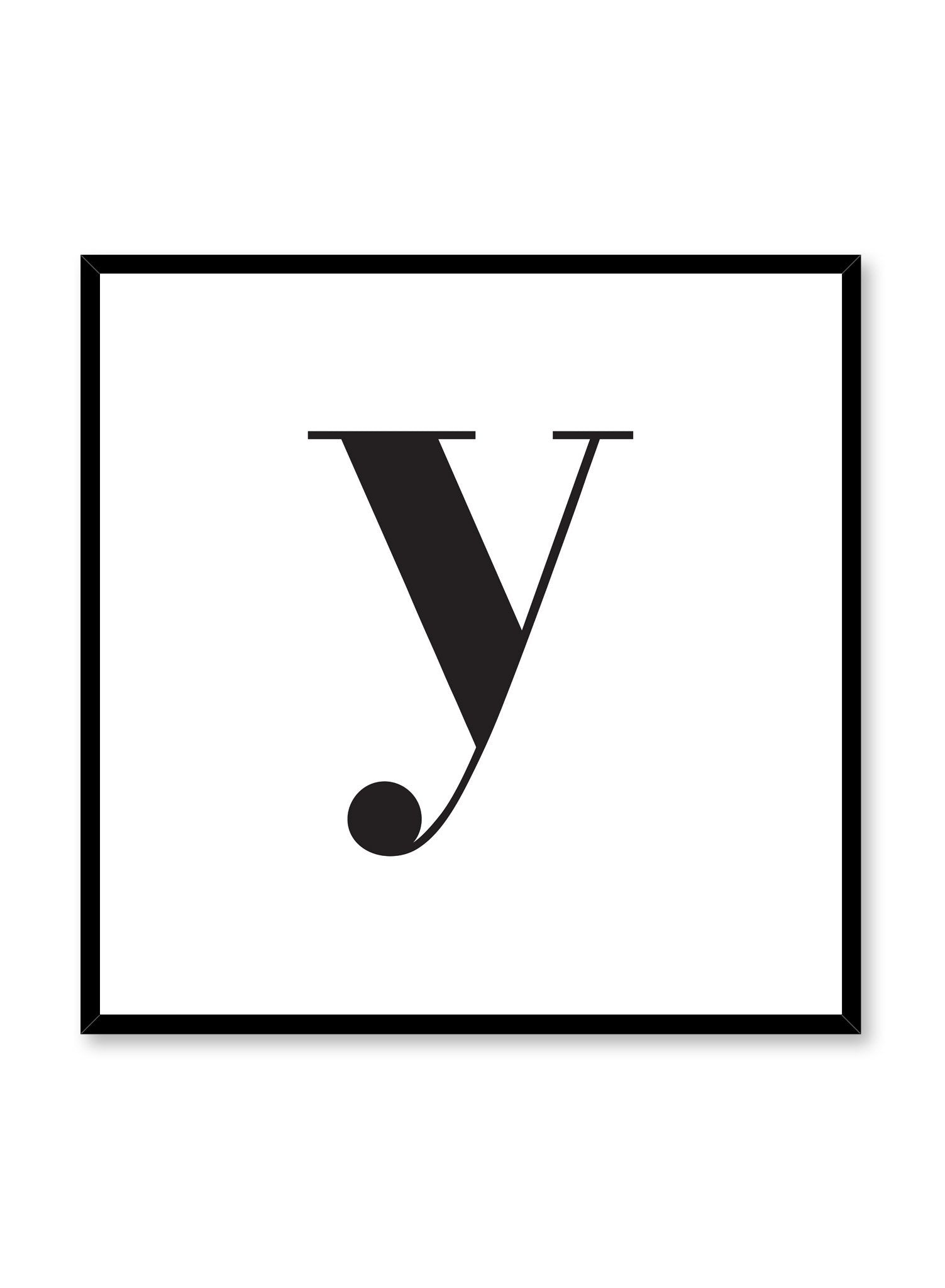 Lowercase Letter Y Poster - Alphabet Learning Decor for Kids' Rooms, Classrooms & Homeschooling