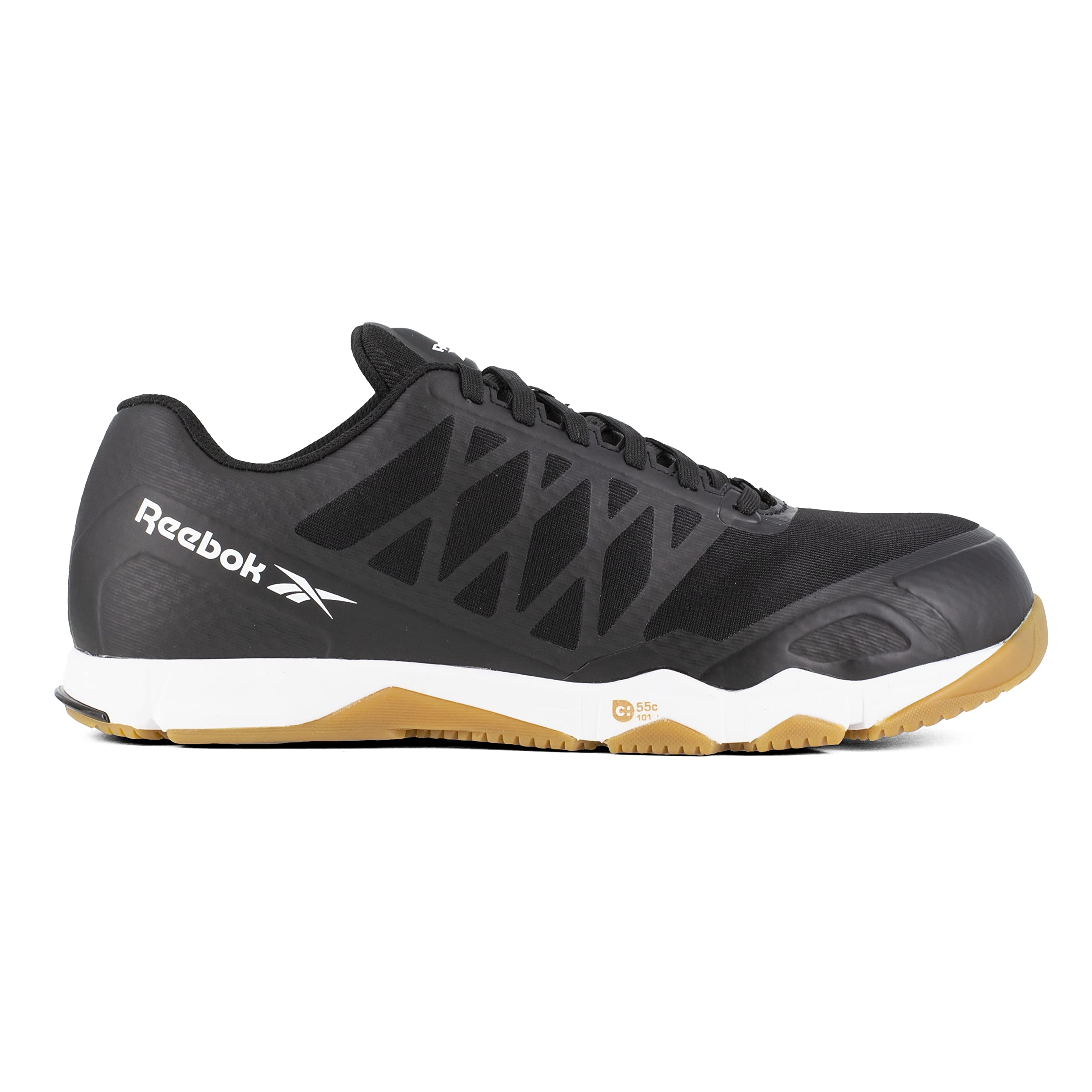 Reebok Men's Rb4450 Speed Tr Safety Toe Athletic Work Shoes - Black Steel Toe Sneakers for Construction, Warehouse & Industrial Work (Non-Slip, Lightweight)