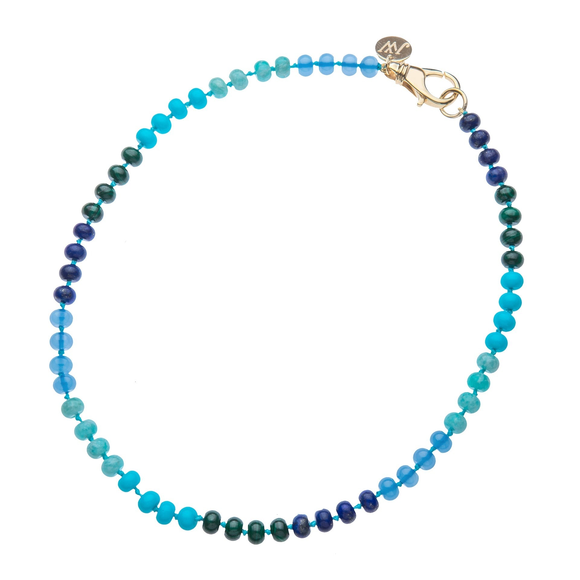 Jane Win Ombré Carved Stone Beaded Necklace - Handmade Boho Chic Jewelry for Women, Layered Statement Necklace for Casual & Party Wear