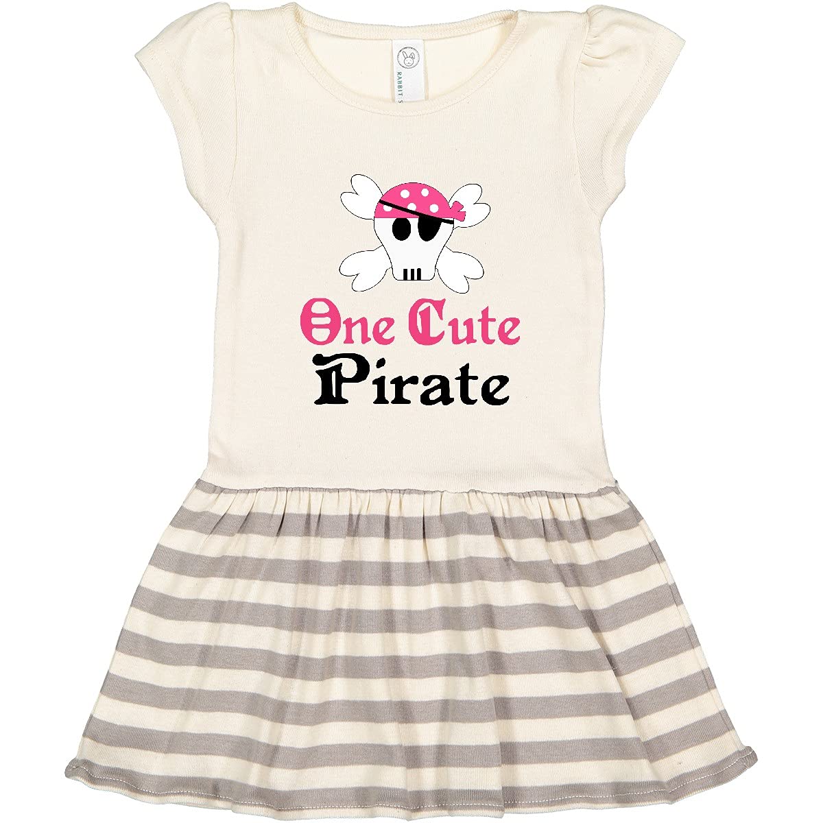 Inktastic Girls Cute Pirate Toddler Dress - Adorable Pirate-Themed Outfit for Baby Girls, Perfect for Halloween, Costume Parties & Photo Shoots