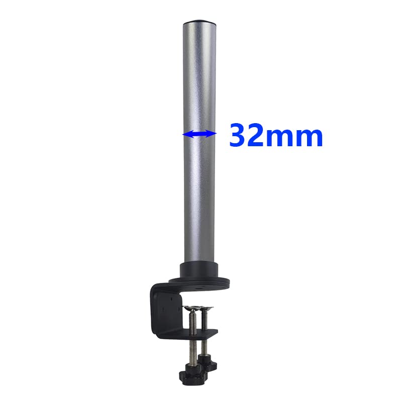 Adjustable Universal Microscope Stand with 32mm & 25mm Clamp - Compatible with Stereo Trinocular Microscopes, HDMI Digital USB Cameras & Phone Repair Tools (Ideal for Laboratory, Jewelry Inspection & Electronics Repair)