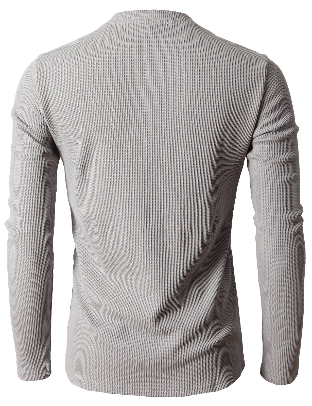 H2H Men's Casual Slim Fit Henley Cotton Shirts Long Sleeve Lightweight Waffle Fabric - Comfortable Everyday Wear for Work, Dating & Outdoor Activities