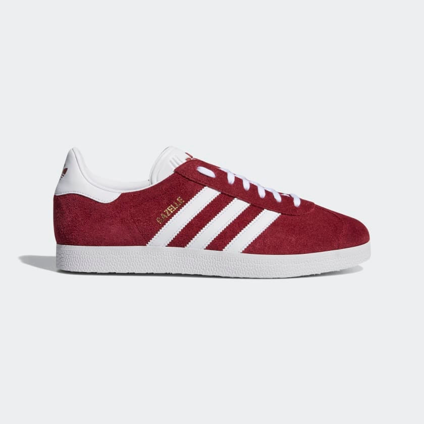 Adidas Gazelle Shoes B41645 - Burgundy/White Sneakers for Men & Women | Classic Comfort & Style for Running, Walking & Casual Wear