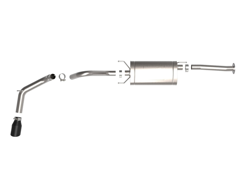 aFe 16-22 Toyota Tacoma Apollo GT Series 2.5in-3in 409 Stainless Steel Cat-Back Exhaust System with Black Tip - Performance Upgrade for Off-Road & Street Driving