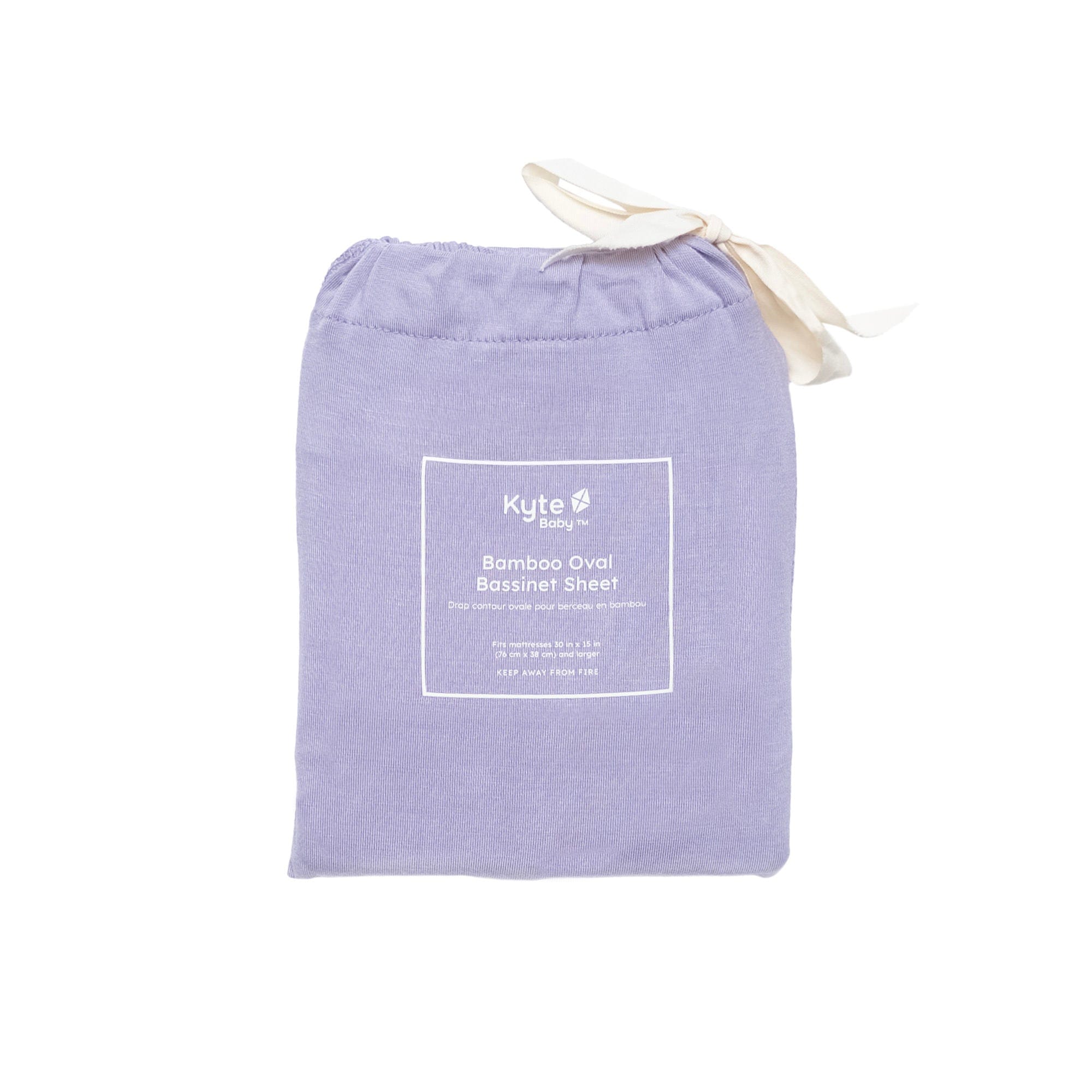 Organic Cotton Oval Bassinet Sheet in Taro Purple - Soft Breathable Crib Fitted Sheet for Newborn Nursery, Baby Shower Gift (Perfect for Co-Sleeping & Nursery Decor)