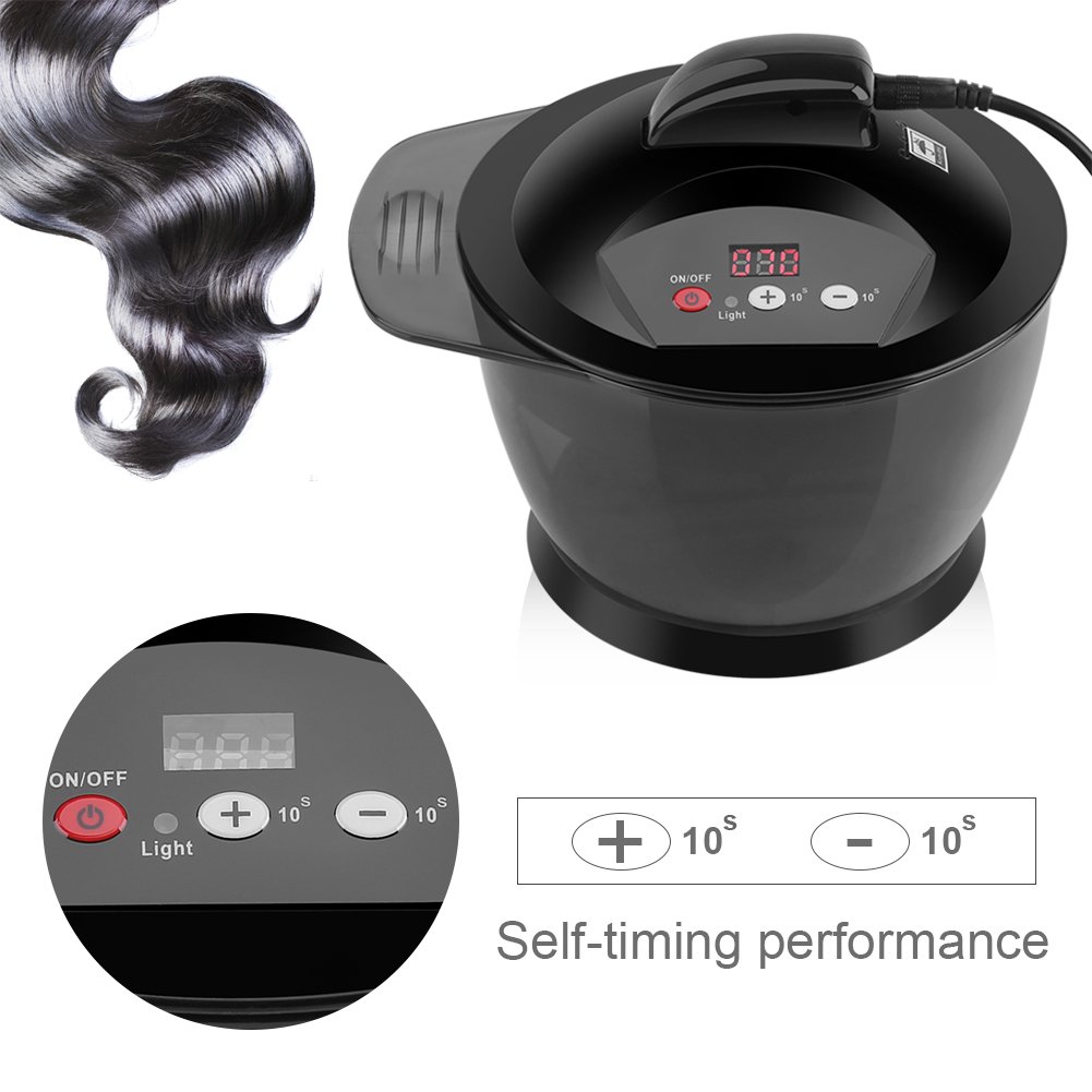 USB Rechargeable Electric Hair Color Mixing Bowl with LCD Timer - Automatic Hair Cream Mixer for Salon & Home Use, Perfect for DIY Hair Coloring & Styling Tools