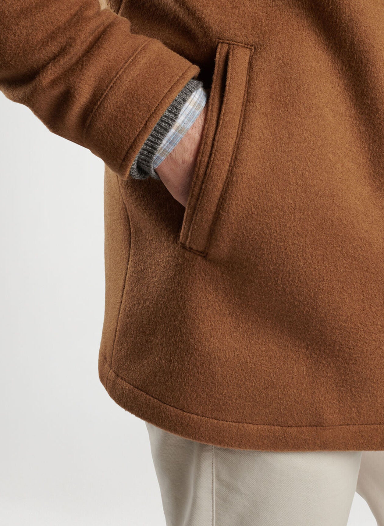 Peter Millar Men's Fleece City Coat - Warm Winter Jacket for Urban Commute & Outdoor Activities | Water-Resistant & Lightweight for Daily Wear