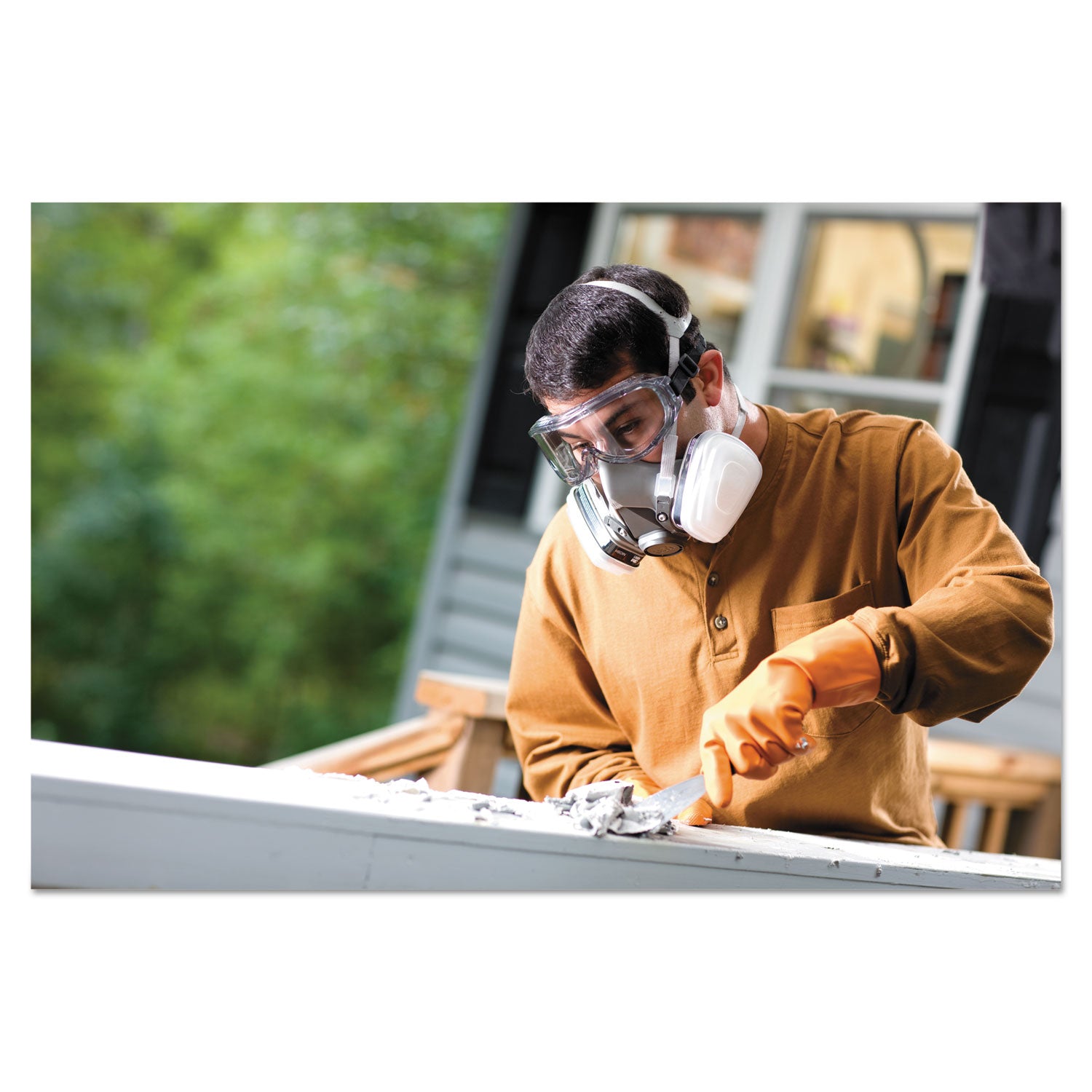 3M™ Half Facepiece Respirator for Paint Spray & Pesticides - Large Size | Comfortable Protective Mask for Painting, Woodworking & Agricultural Work