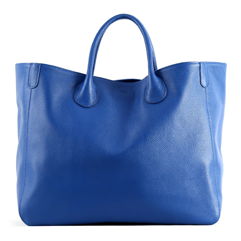 Premium Genuine Leather Tote Bag - Large Capacity Cowhide Soft Handbag for Women | Stylish Work Bag, Travel Tote & Everyday Carry Purse