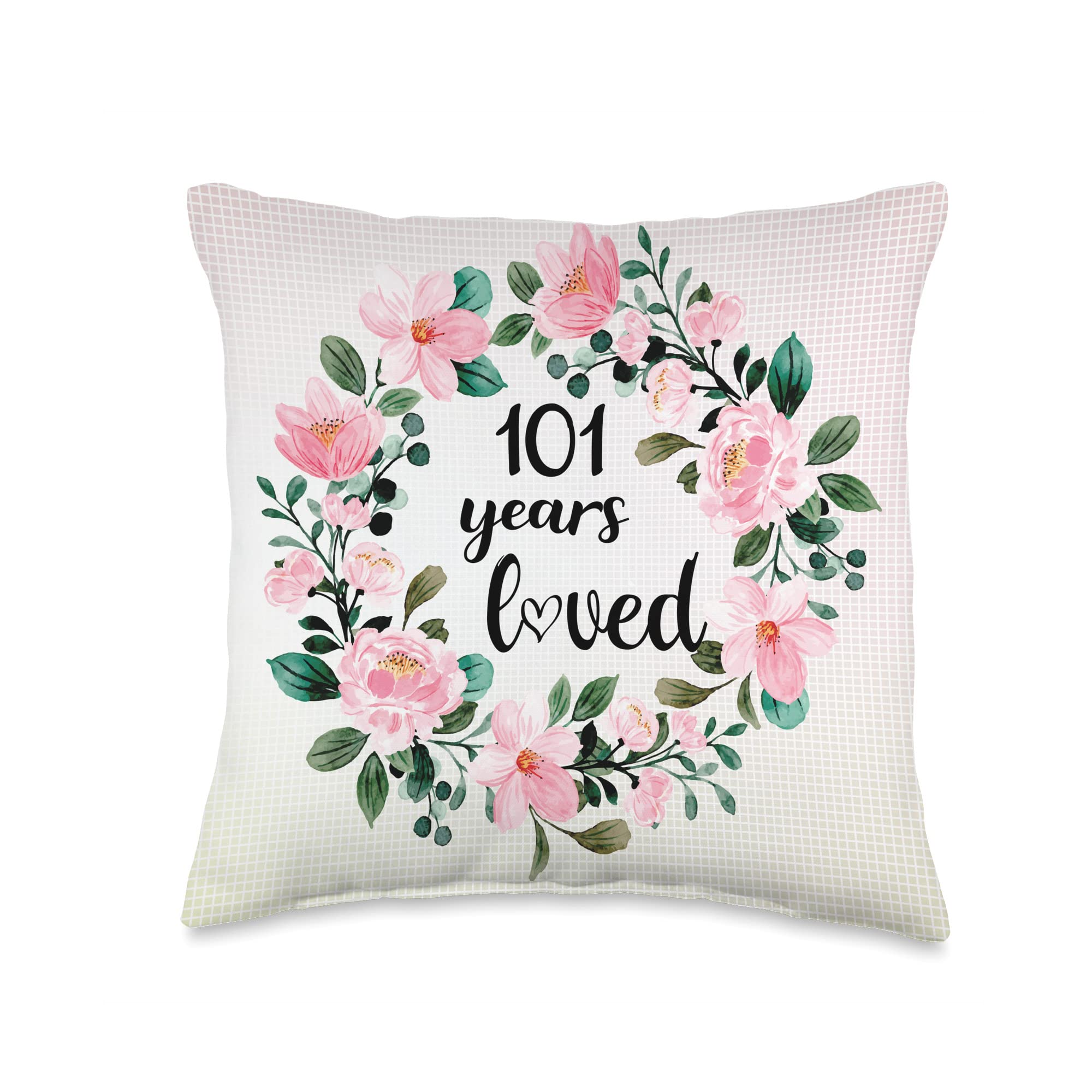 Funny 101st Birthday Gifts for Women & Grandma - 101 Years Old Throw Pillow - Perfect for Birthday Parties, Retirement Celebrations & Home Decor