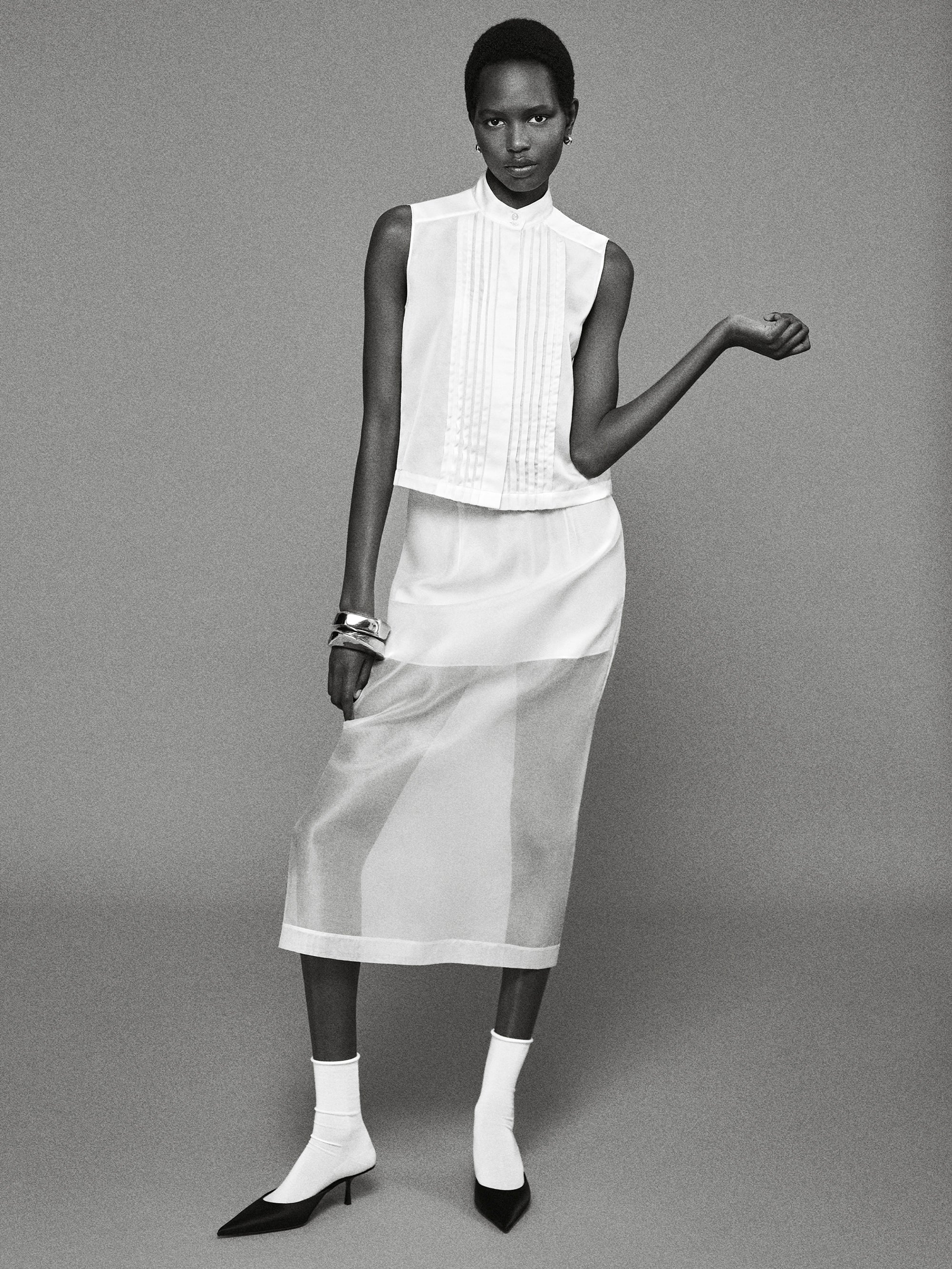 Elegant Tux Blouse in Alabaster White - Perfect for Office Wear, Cocktail Parties & Formal Events