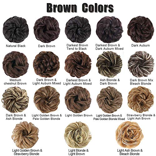 Curly Synthetic Messy Hair Bun Hair Scrunchies Extension - Perfect for Messy Bun Hairstyles, Ponytail Accessories & Everyday Hair Styling