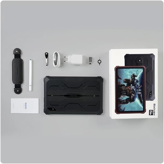NEUJD Blackvie Active 8 Pro Tablet PC - 10.36 Inch 2.4K Android 13 Tablet with Helio G99 Octa Core, 8GB RAM 256GB Storage, 48MP Camera, 22000mAh Battery & 33W Fast Charging (Black) - Perfect for Work, Gaming, and Entertainment On The Go