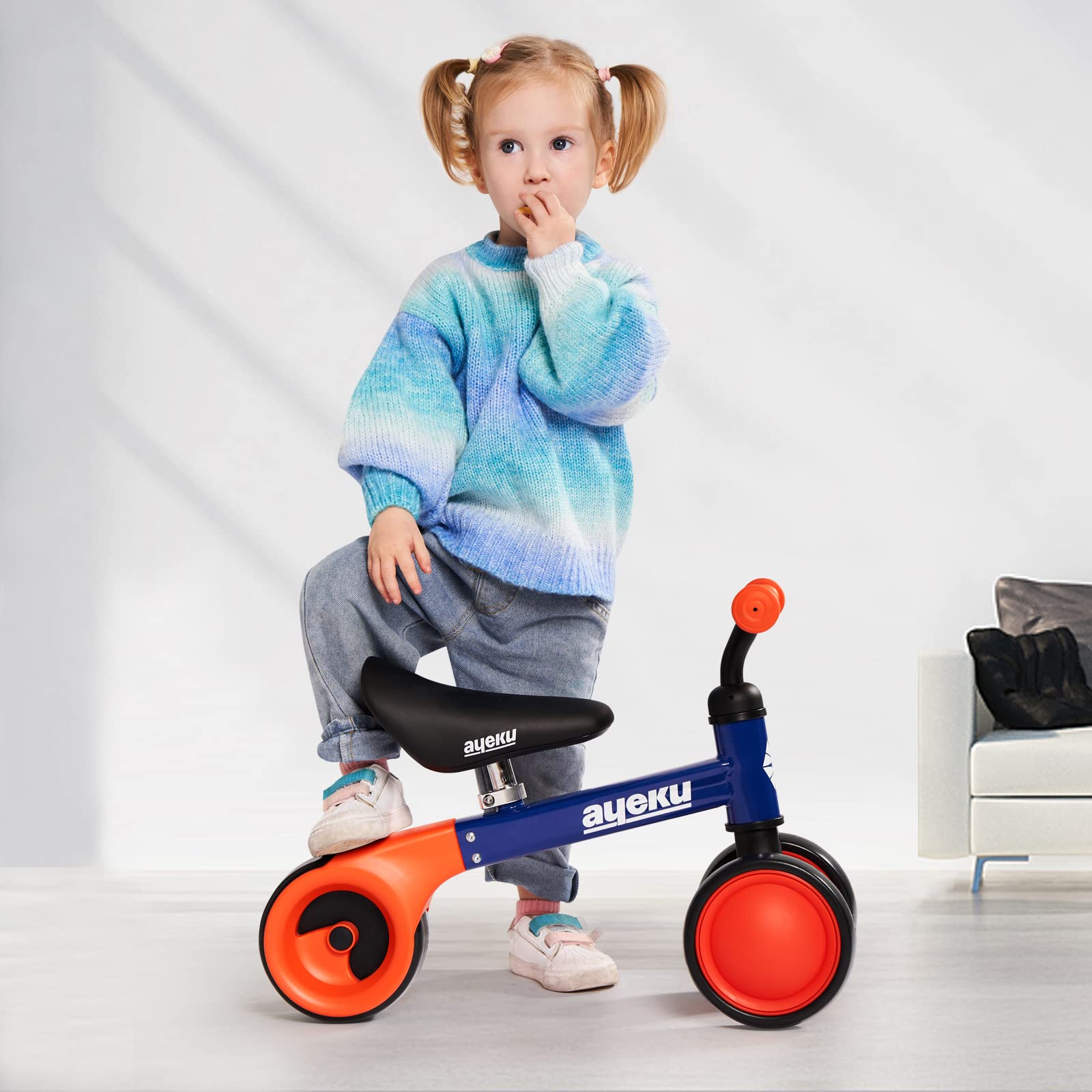 AyeKu Baby Balance Bike for Toddlers 12-36 Months - First Birthday Gift for 1 Year Old Boys & Girls - Training Bike to Help Babies Transition from Standing to Running - Perfect for Indoor Play, Outdoor Learning & Developing Motor Skills