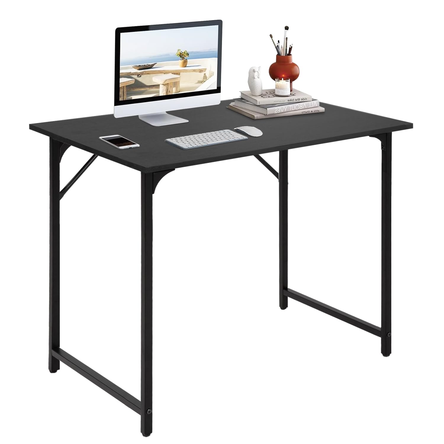 Best 32 Inch Computer Desk - Modern Home Office Desk for Study & Writing, Black