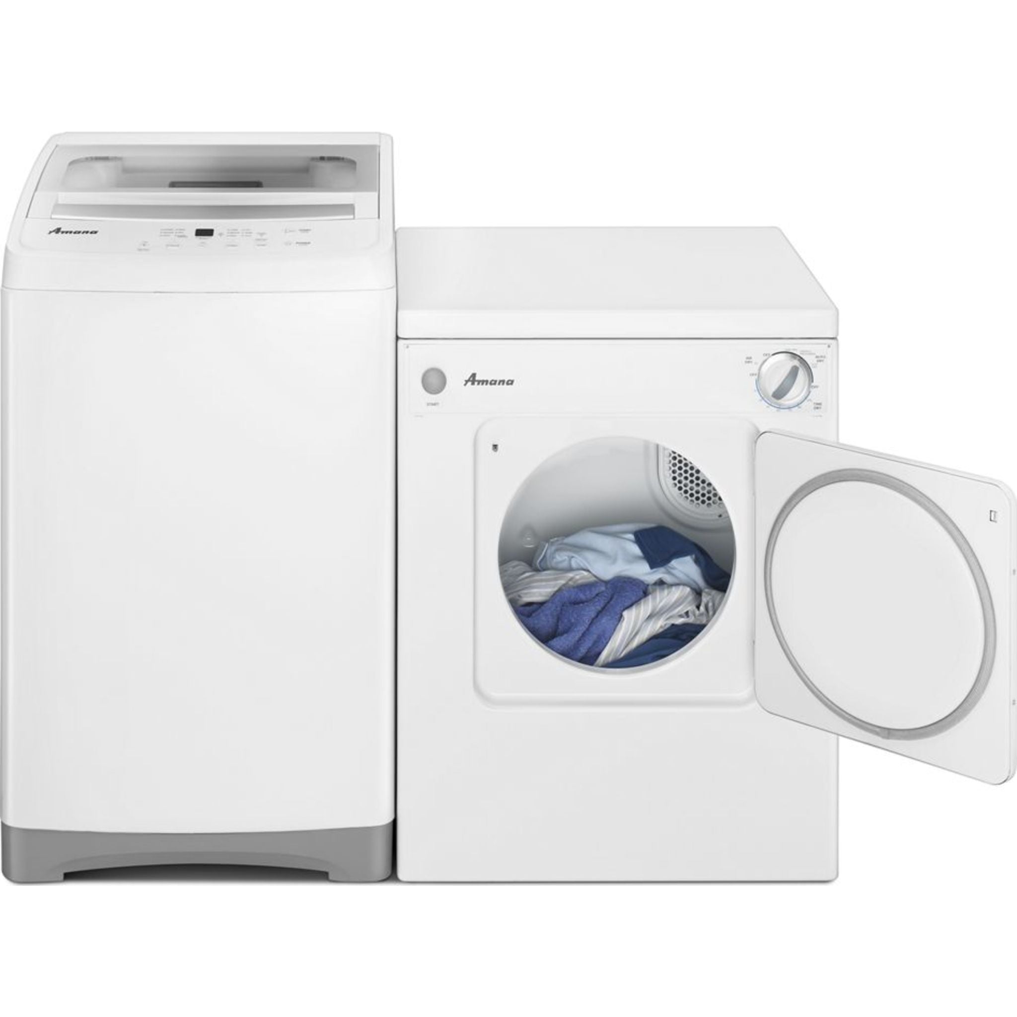 Amana NGD5800HW White Gas Dryer - High Efficiency, Large Capacity for Home Laundry - Perfect for Families & Heavy Loads
