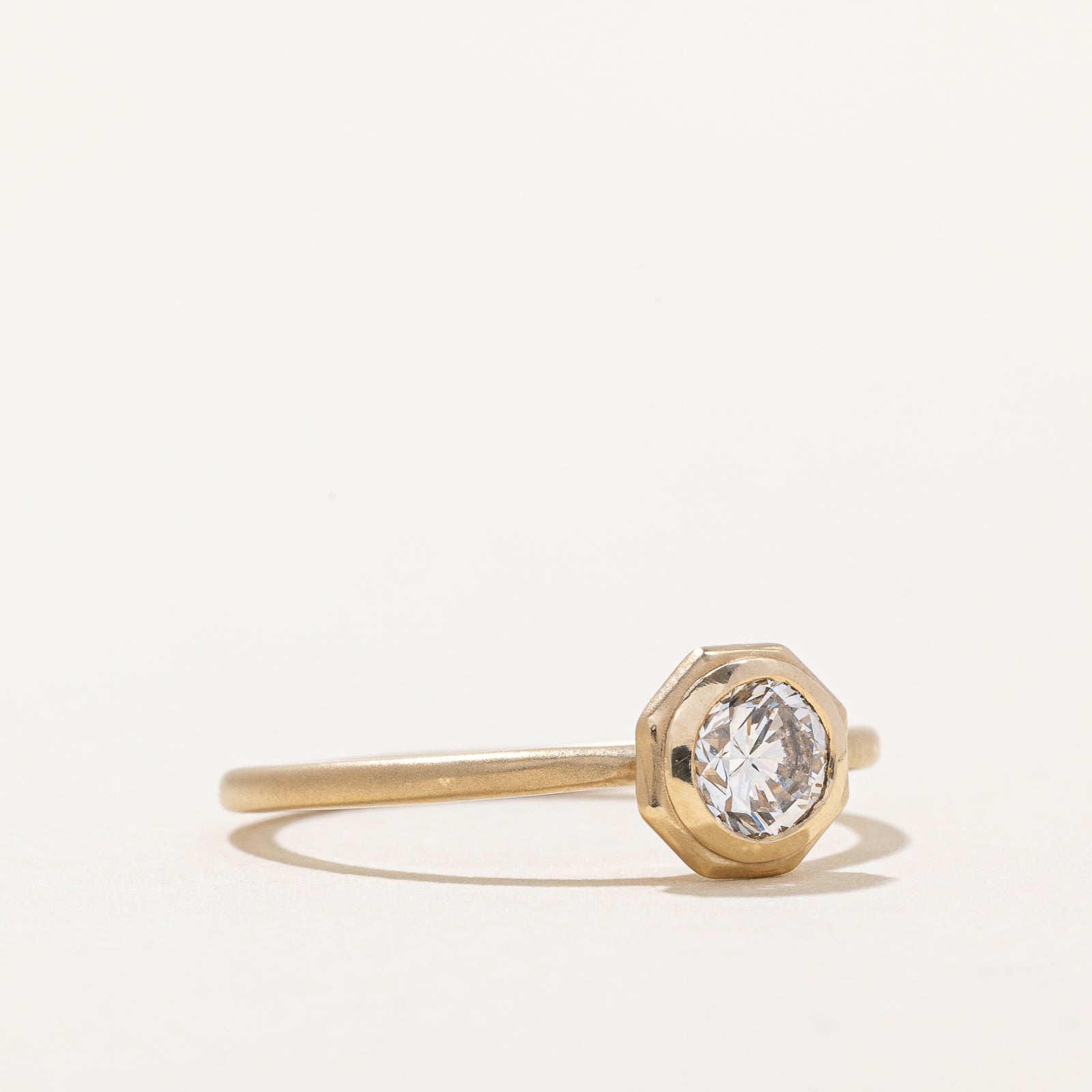 GIA Certified 0.56ct Octagon Diamond Engagement Ring - Size 7 | Elegant Proposal Jewelry for Weddings & Anniversaries