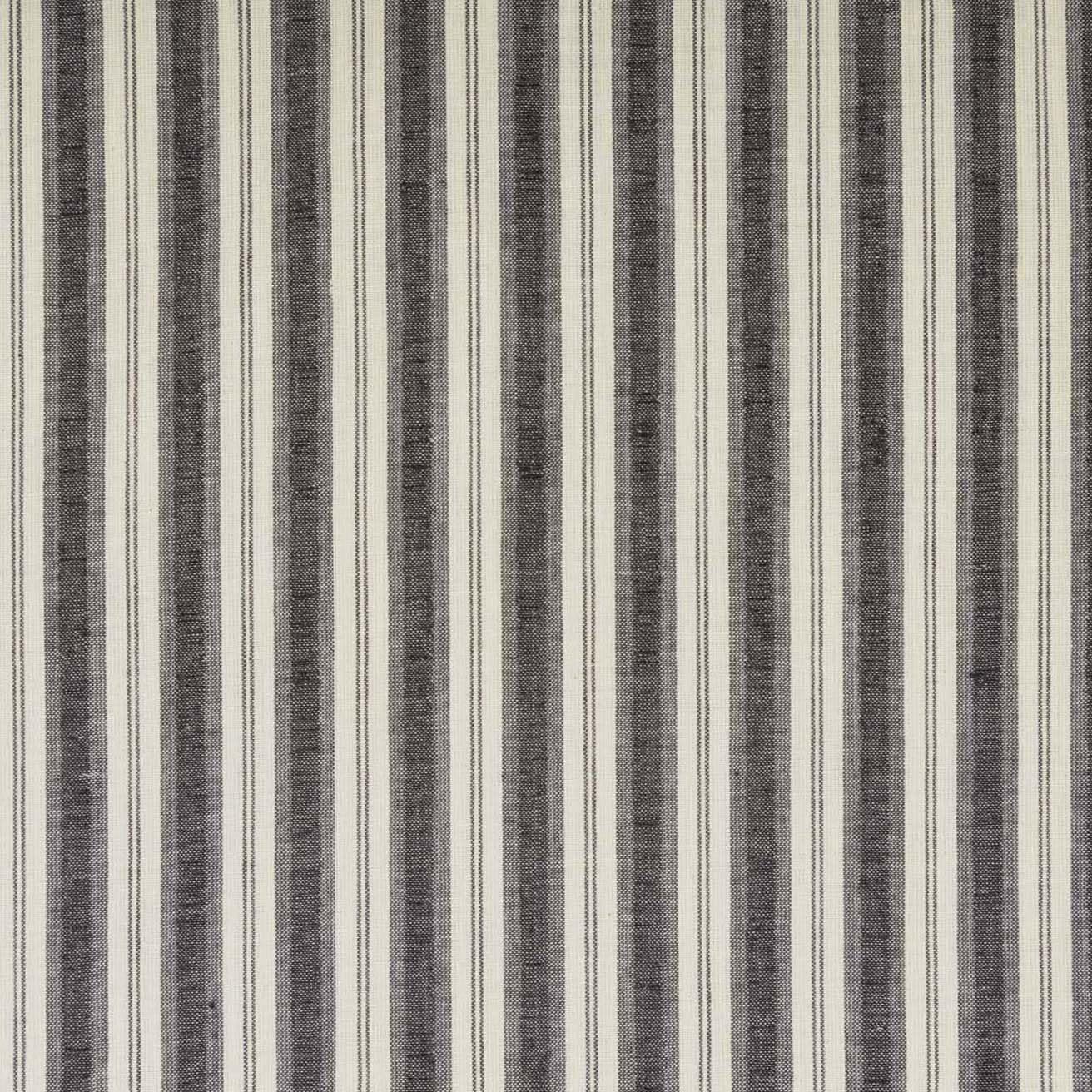 VHC Brands Ashmont Grey Ticking Stripe Farmhouse Short Panel Curtain Set - 63x36 Inches, Country Style Window Treatment for Living Room & Bedroom
