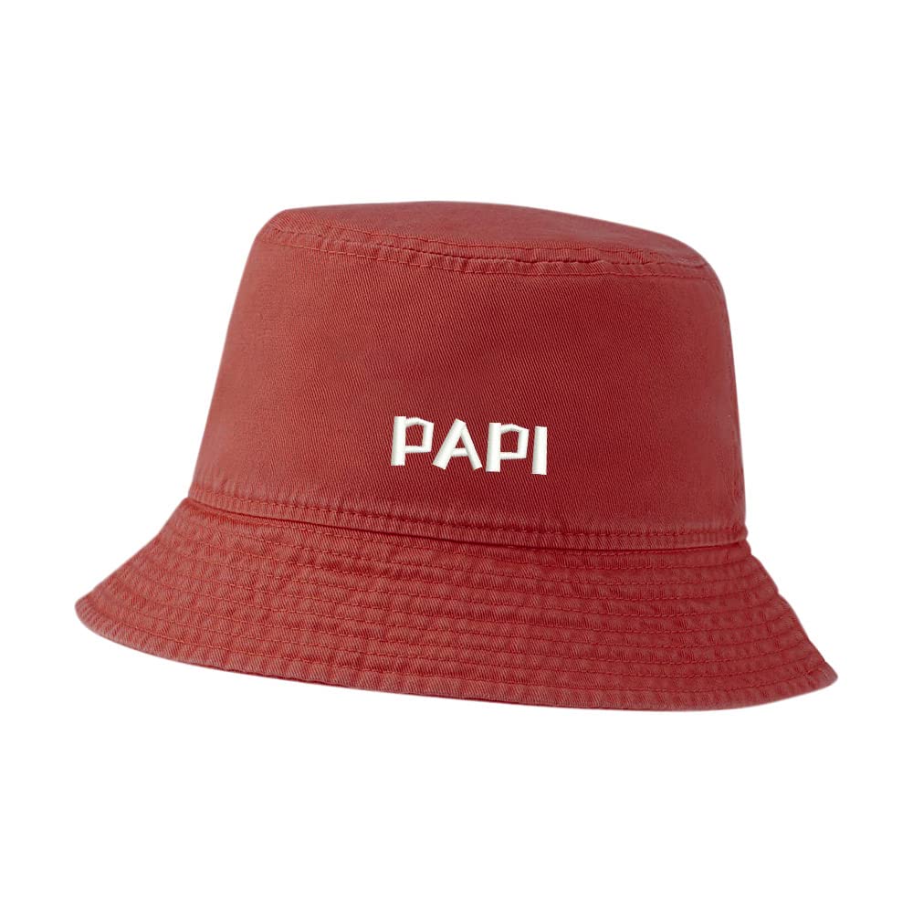 PAPI Embroidered Bucket Hat - Unisex Outdoor Fisherman Hat for Men & Women | Sun Protection for Beach, Fishing, Hiking & Summer Activities