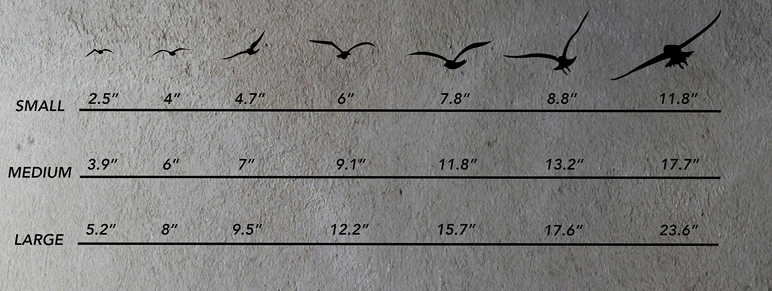 Black Metal Wall Art Set of 7 Birds - Modern Abstract Farmhouse Decor for Living Room, Bedroom, Office - Indoor & Outdoor Wall Hangings - Perfect for Home, Kitchen, Bathroom & Garden Decor