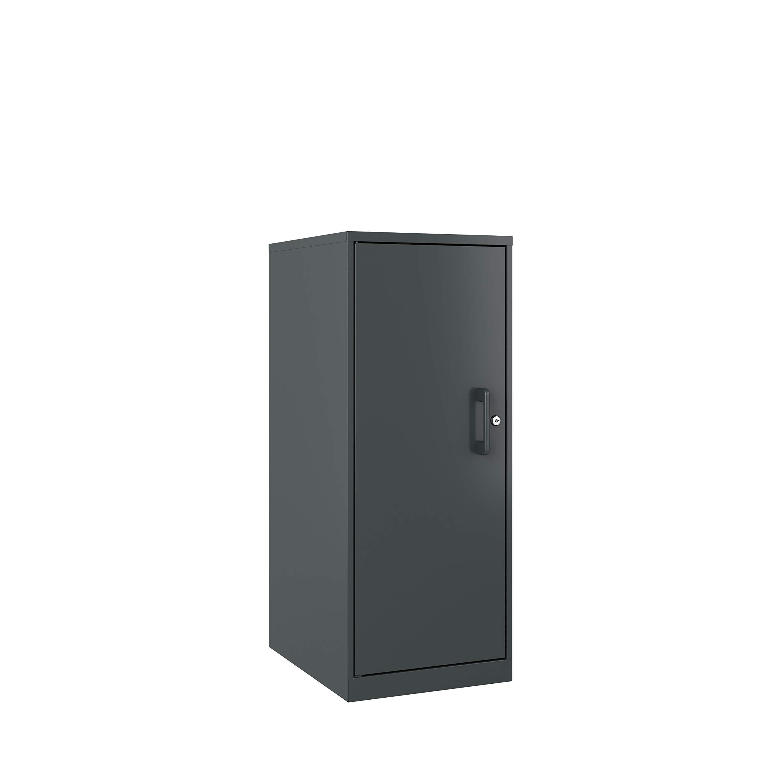 3-Tier Locking Storage Cabinet for Home & Office - Charcoal Finish | Secure Organizer for Clothes, Toys, Books & More | Space-Saving Vertical Storage Solution