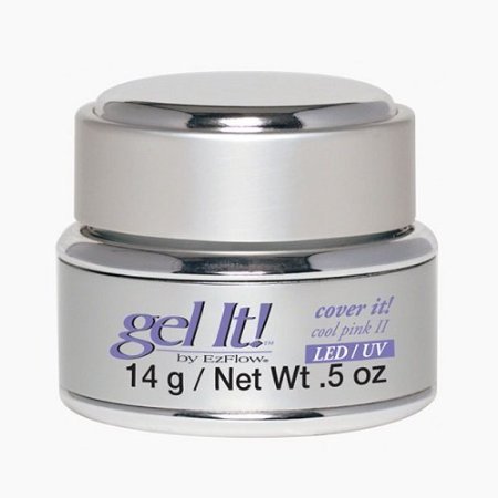 Ezflow Gel It! Cover It! Cool Pink II LED/UV Gel Polish - 0.5oz (14g) - Professional Nail Art Supplies for Salon & Home Manicure - Perfect for French Tips, Nail Extensions & Gel Polish Designs