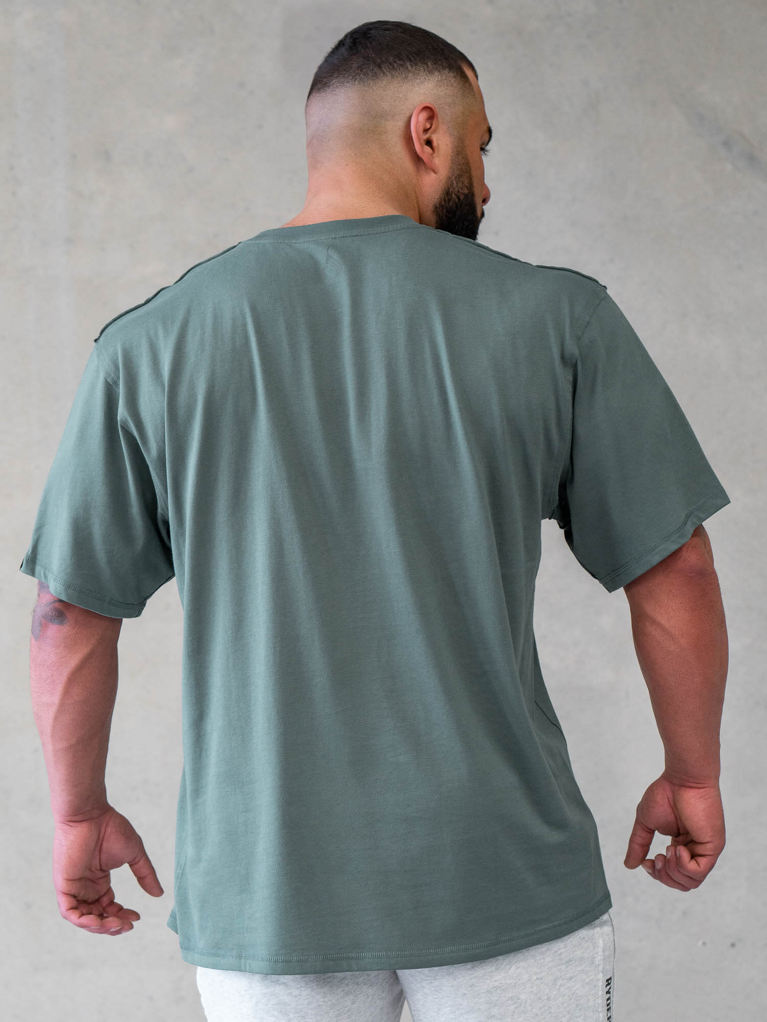 Force Oversized T-Shirt for Men & Women - Soft Cotton Fern Green Tee | Casual Streetwear & Loungewear