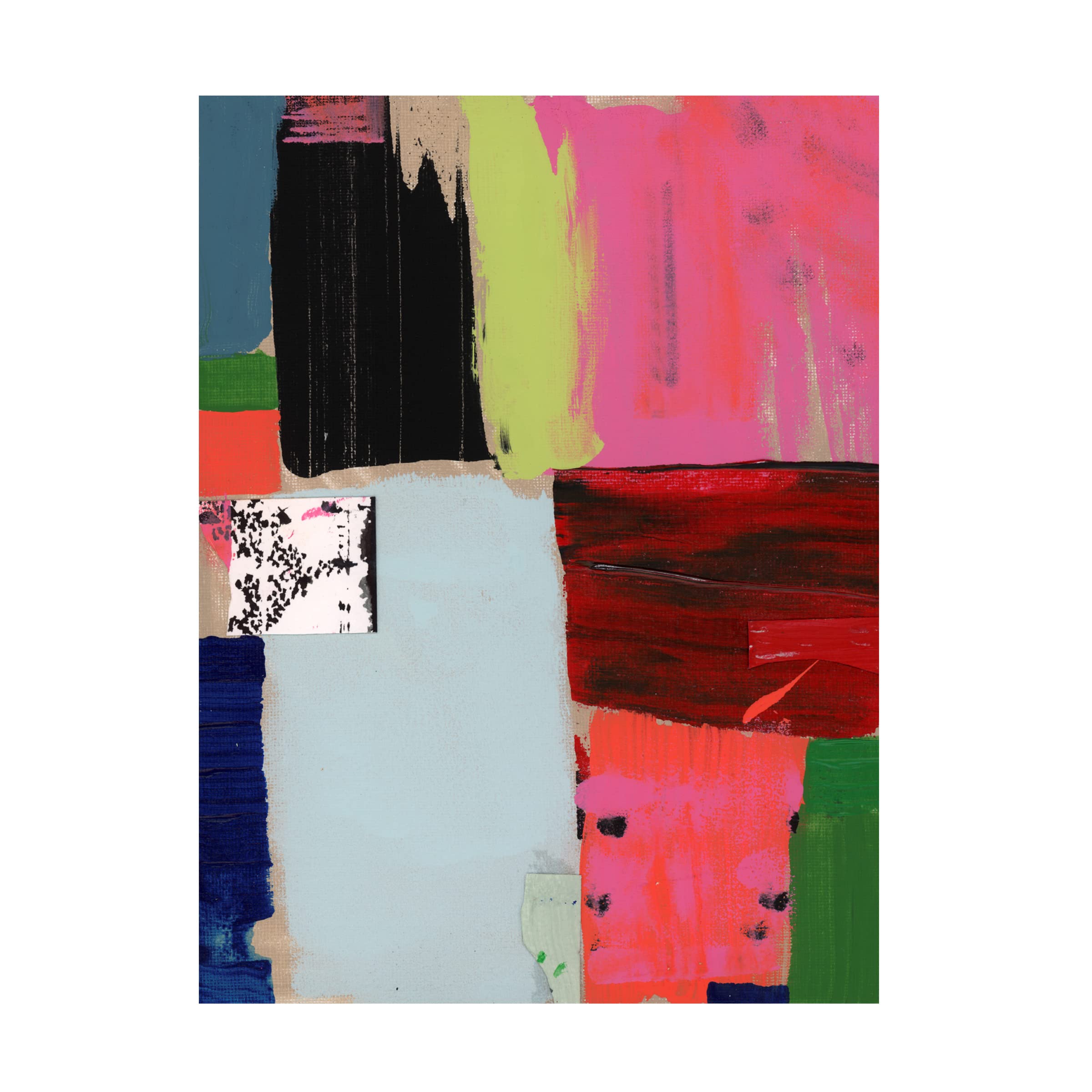 Trademark Fine Art 'Pink Blocks IV' Abstract Canvas Wall Art by Cartissi - Modern Home Decor for Living Room, Bedroom & Office