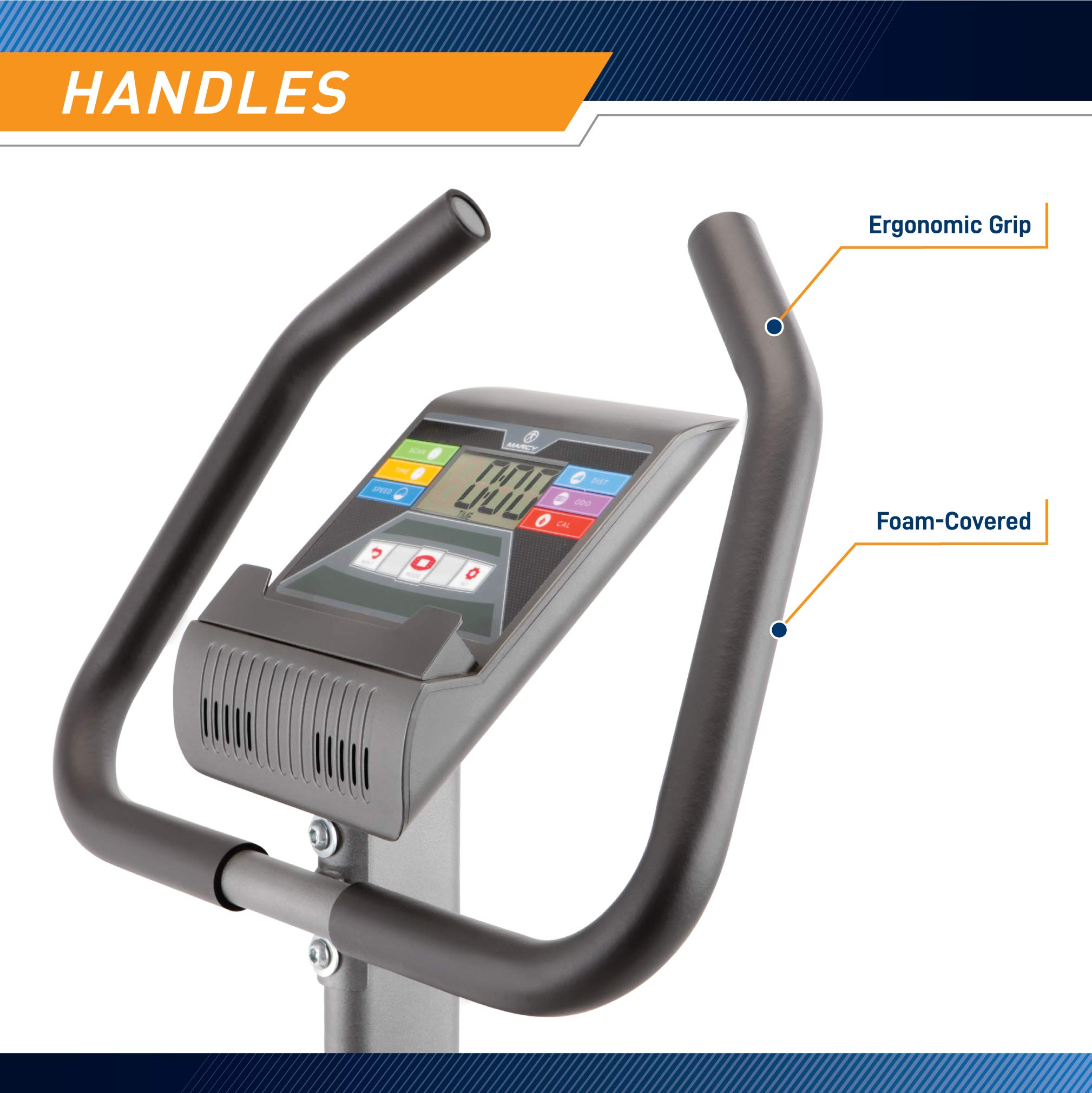 Marcy Magnetic Resistance Exercise Bike - 8 Adjustable Levels for Indoor Cycling Workouts - Perfect for Home Gym, Cardio Training & Weight Loss