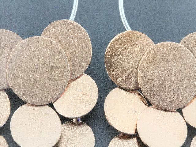 Elegant Rose Gold and Silver Rain Circle Chandelier Earrings for Women - Perfect for Parties, Weddings & Special Occasions