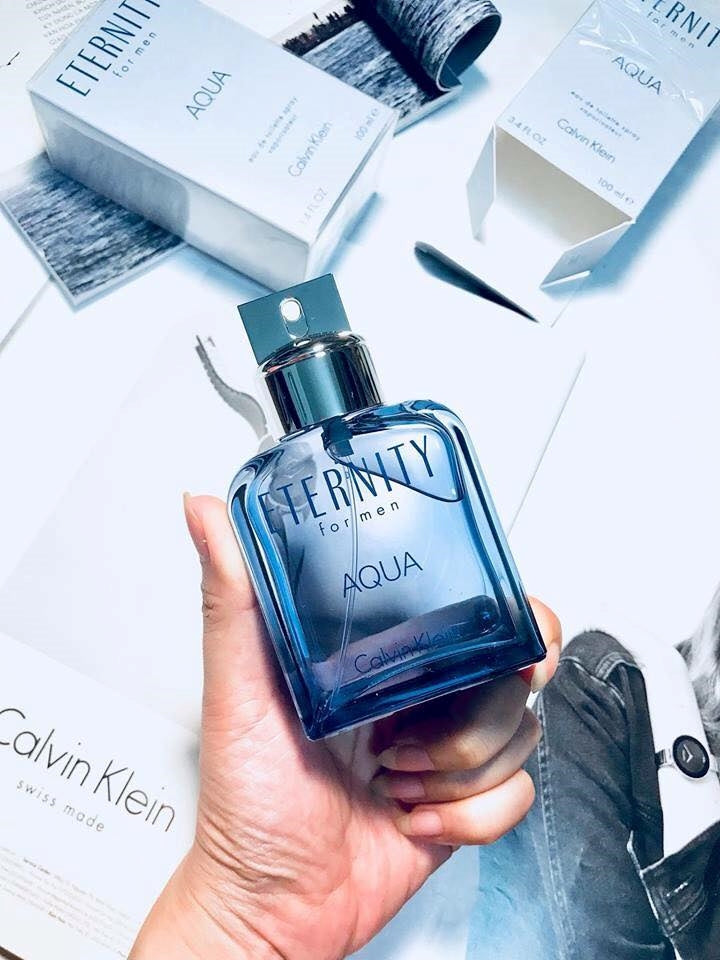 Calvin Klein Eternity Aqua for Men 3.4 oz Eau de Toilette Spray | Fresh Aquatic Cologne for Everyday Wear & Date Nights