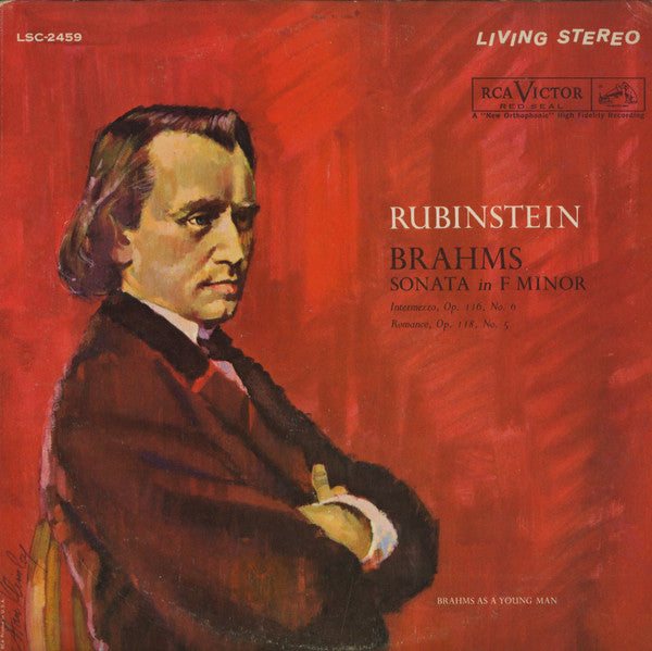 Arthur Rubinstein & Johannes Brahms - Sonata in F Minor, Intermezzo Op. 116 No. 6, Romance Op. 118 No. 5 Vinyl LP Record (NM/M) - Classical Music for Relaxation & Home Listening