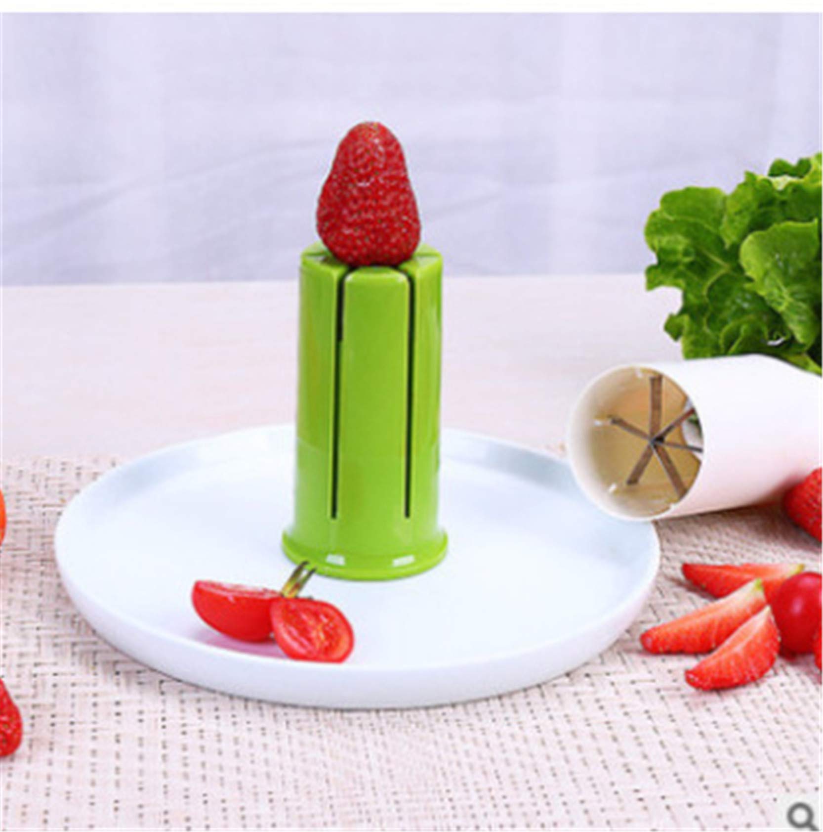 Strawberry Grape Cucumber Slicer - Multi-Function Vegetable Cutter for Carrot, Potato - Creative Kitchen Tool for Salad Making, Pizza Topping & Fruit Platter Presentation - Perfect for Meal Prep, Party Snacks & Healthy Eating