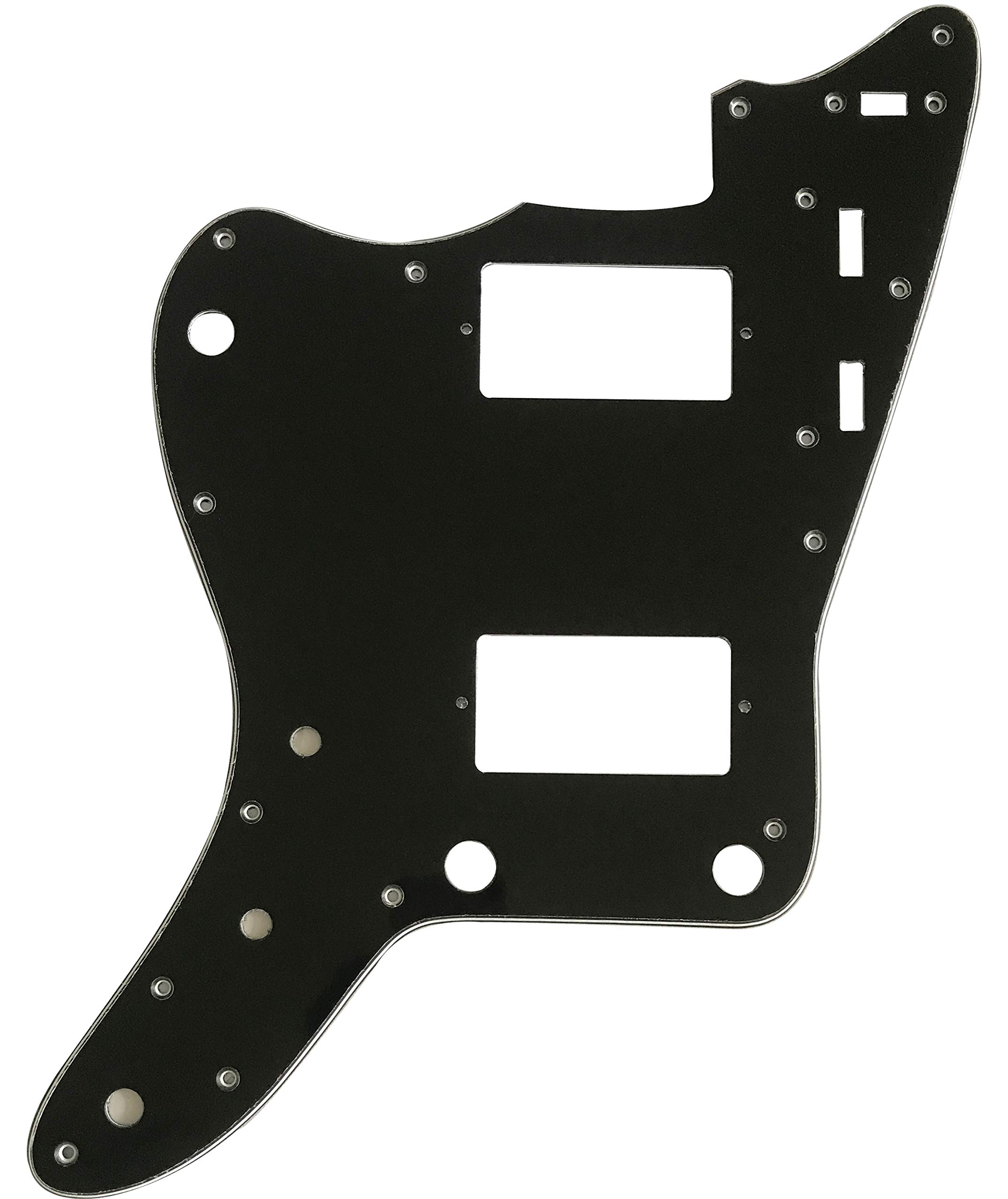 Left-Handed Fender Japan Jazzmaster PAF Guitar Pickguard - 3-Ply Black for Electric Guitar Parts | Perfect for DIY Guitar Repair & Custom Upgrades
