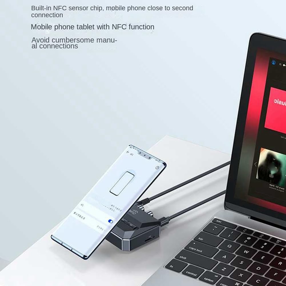 Doumneou Bluetooth 5.3 Audio Receiver with 3.5mm AUX & Optical Jack - Wireless Adapter for Car, Home Stereo & Speakers | Enhanced Sound Quality for Music Streaming & Hands-Free Calls