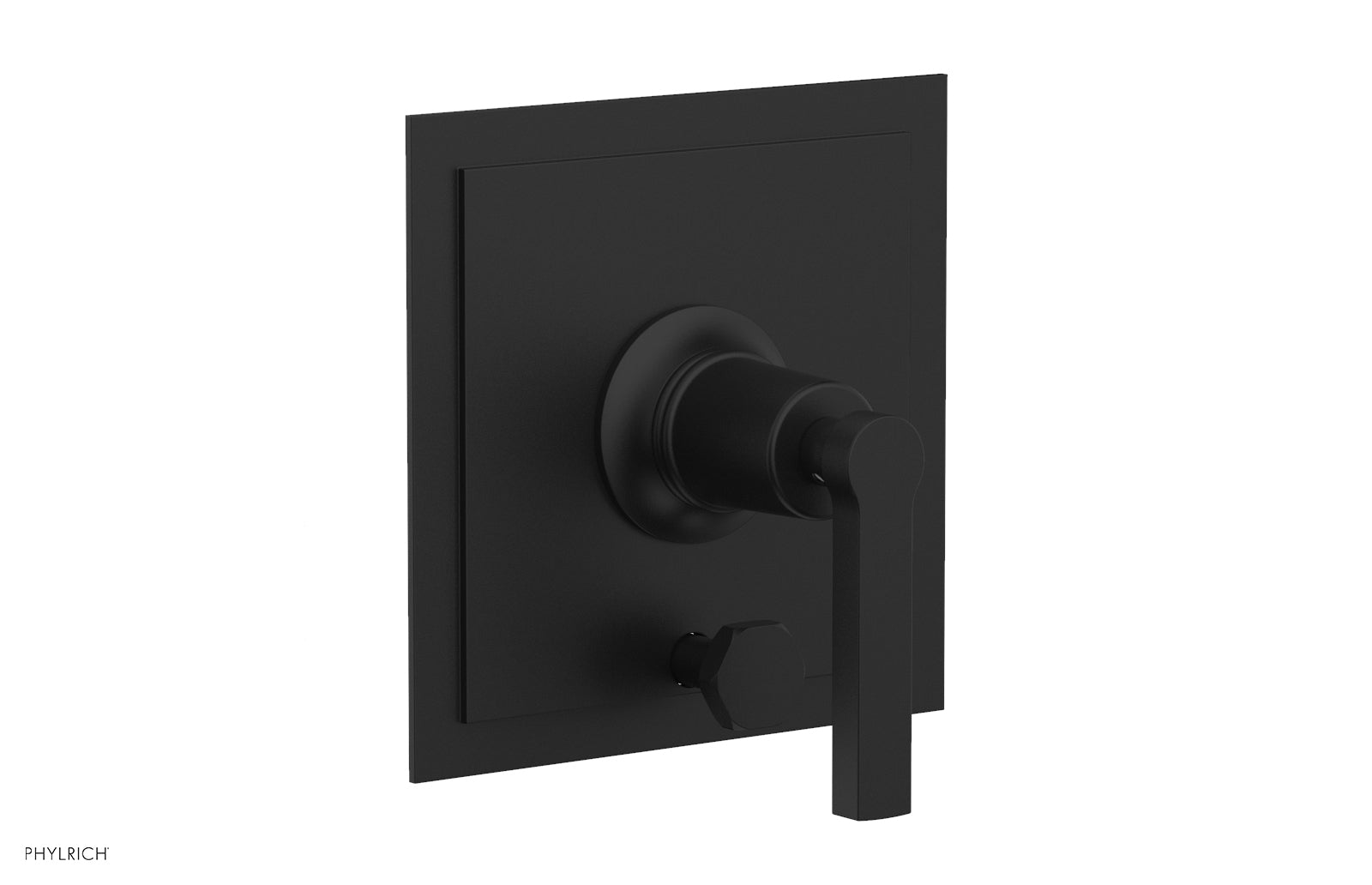 HEX MODERN Pressure Balance Shower Plate with Diverter and Handle Trim Set 4 102 - Chrome Finish Bathroom Fixture for Spa-Like Shower Experience