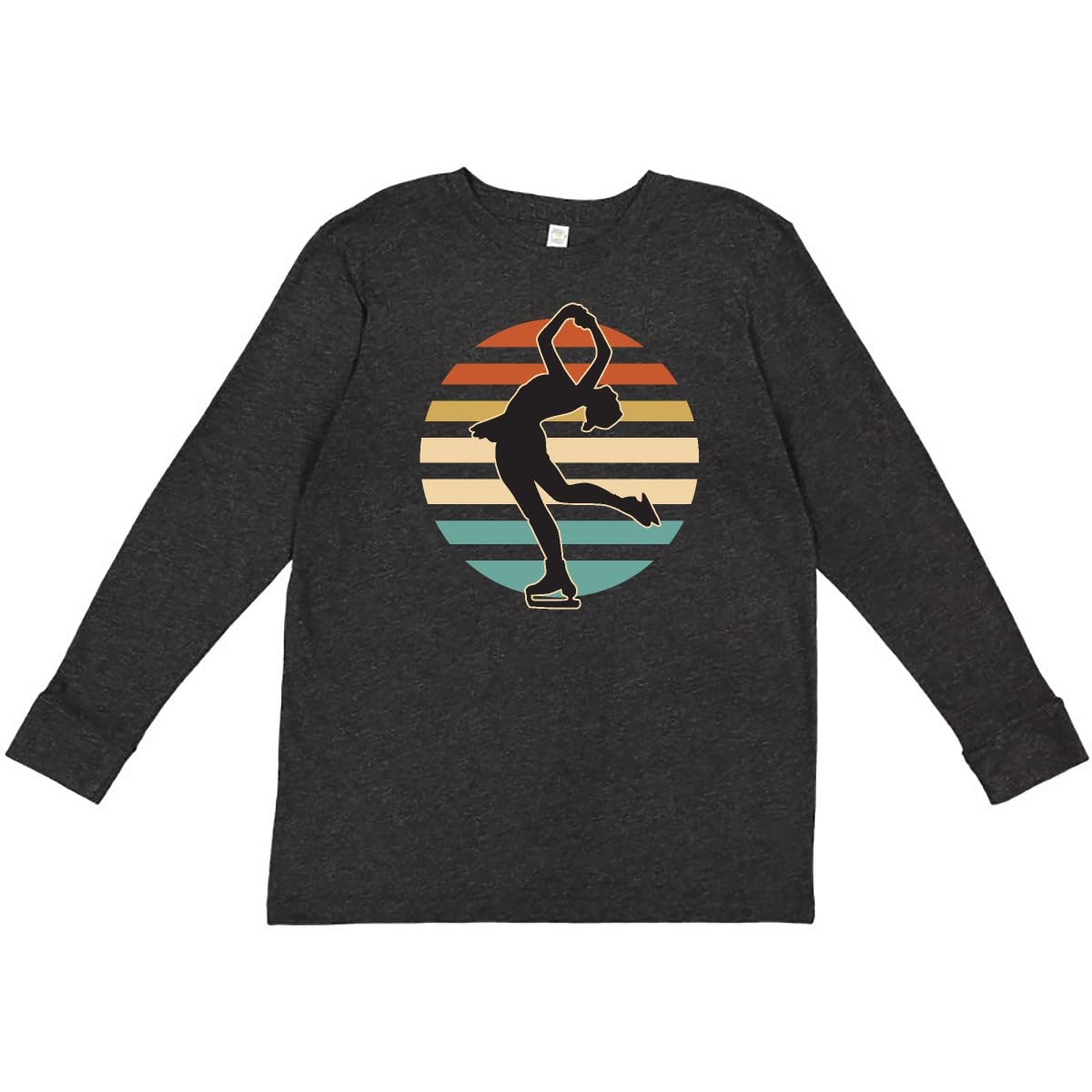 Inktastic Ice Skating & Ice Dancing Long Sleeve T-Shirt for Kids & Youth - Perfect for Winter Sports, Figure Skating Practice & Cold Weather Activities