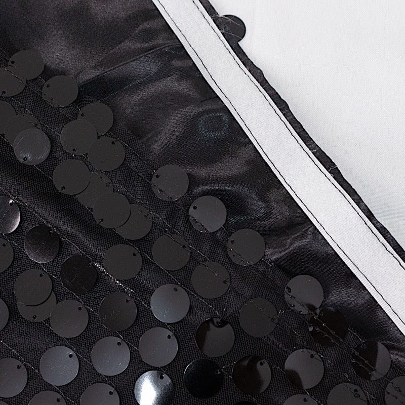 21 ft Big Payette Sequin with Satin Dual Layered Table Skirt - Elegant Party Decor for Weddings, Banquets & Special Events