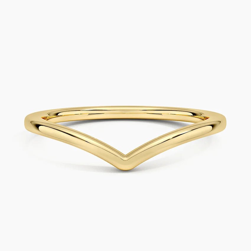 1.4mm Chevron Wedding Band Ring - 14K Gold/Platinum/Silver Stackable Ring for Women - Perfect for Engagement, Anniversary & Bridal Jewelry - Ideal for Everyday Wear & Special Occasions