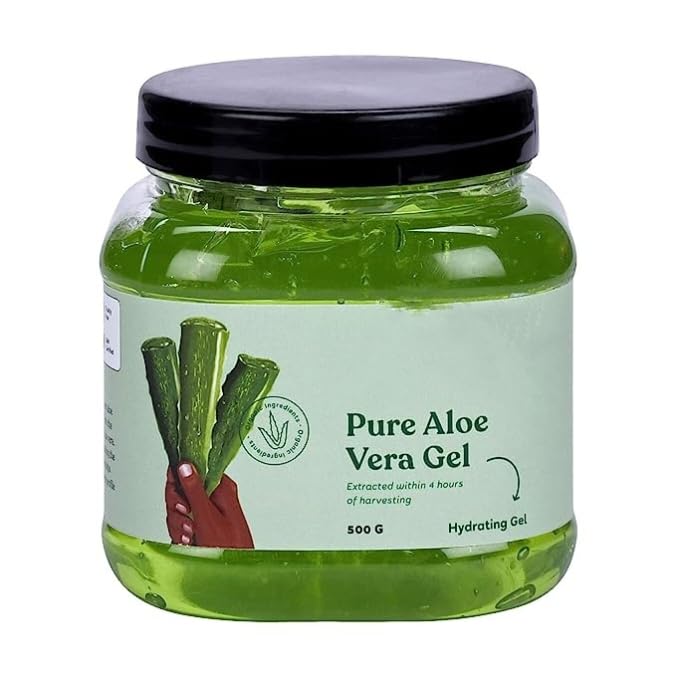 ZOOMIQUE Pure Aloe Vera Skin Gel 250g - Hydrating & Soothing Face & Hair Moisturizer | Natural Multipurpose Gel for Sunburn Relief, Dry Skin Care & Hair Conditioning | Perfect for Daily Skincare Routine & Post-Sun Treatment